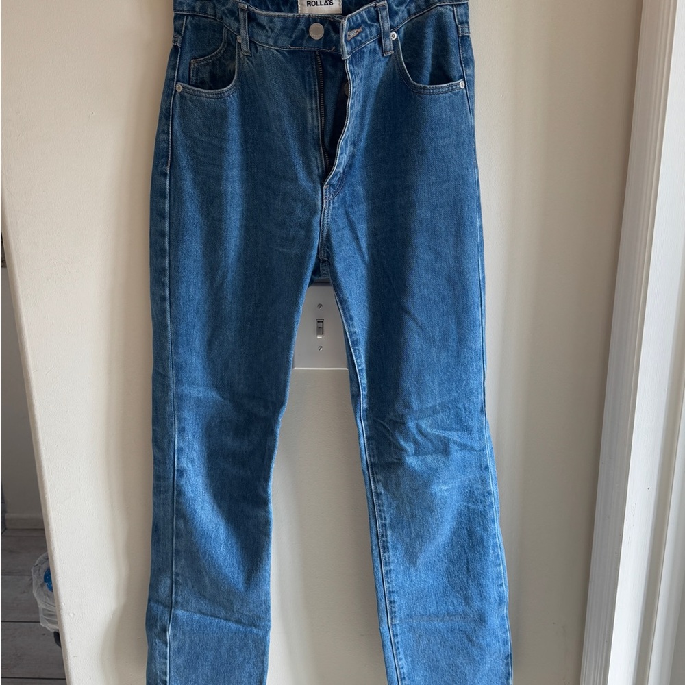 Rolla's Straight Leg Blue Jeans